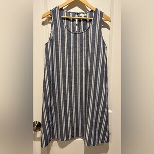 Max Studio Blue and White Striped Dress